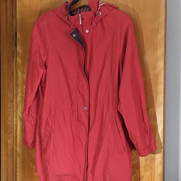 LIZ CLAIBORNE LIGHT WEIGHT HOODED JACKET - M - Picture 1 of 6